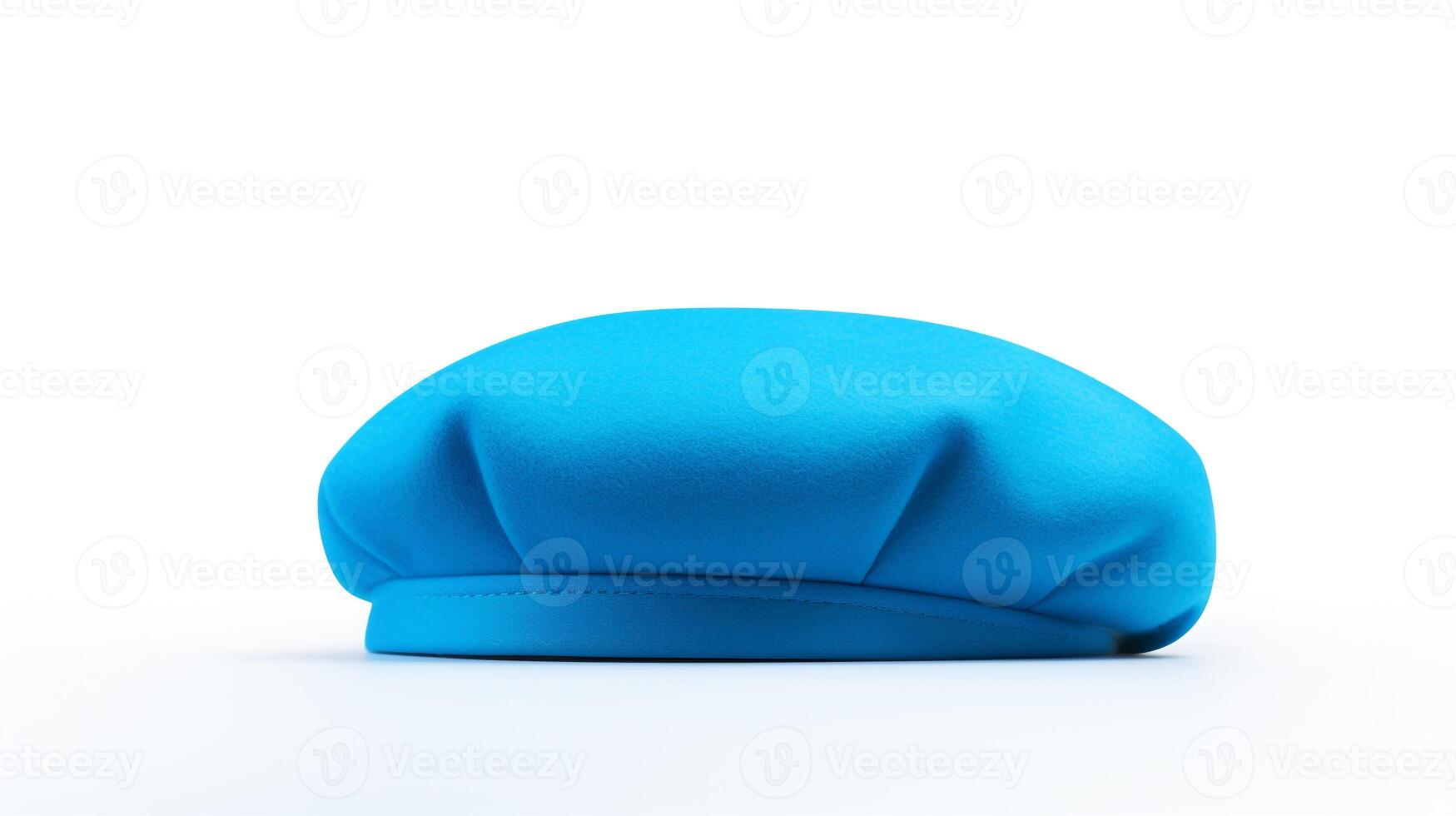 AI generated Photo of Blue Beret Hat isolated on white background. AI Generated
