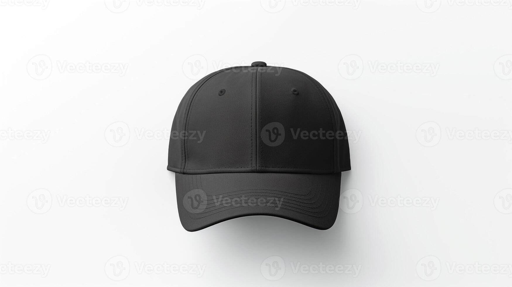 AI generated Photo of Black Baseball Cap isolated on white background. AI Generated