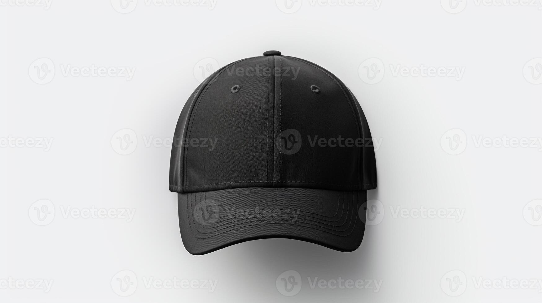 AI generated Photo of Black Baseball Cap isolated on white background. AI Generated