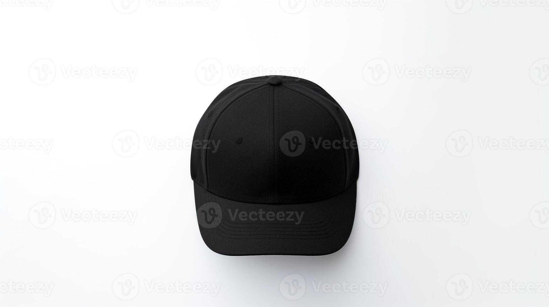 AI generated Photo of Black Visor cap isolated on white background. AI Generated