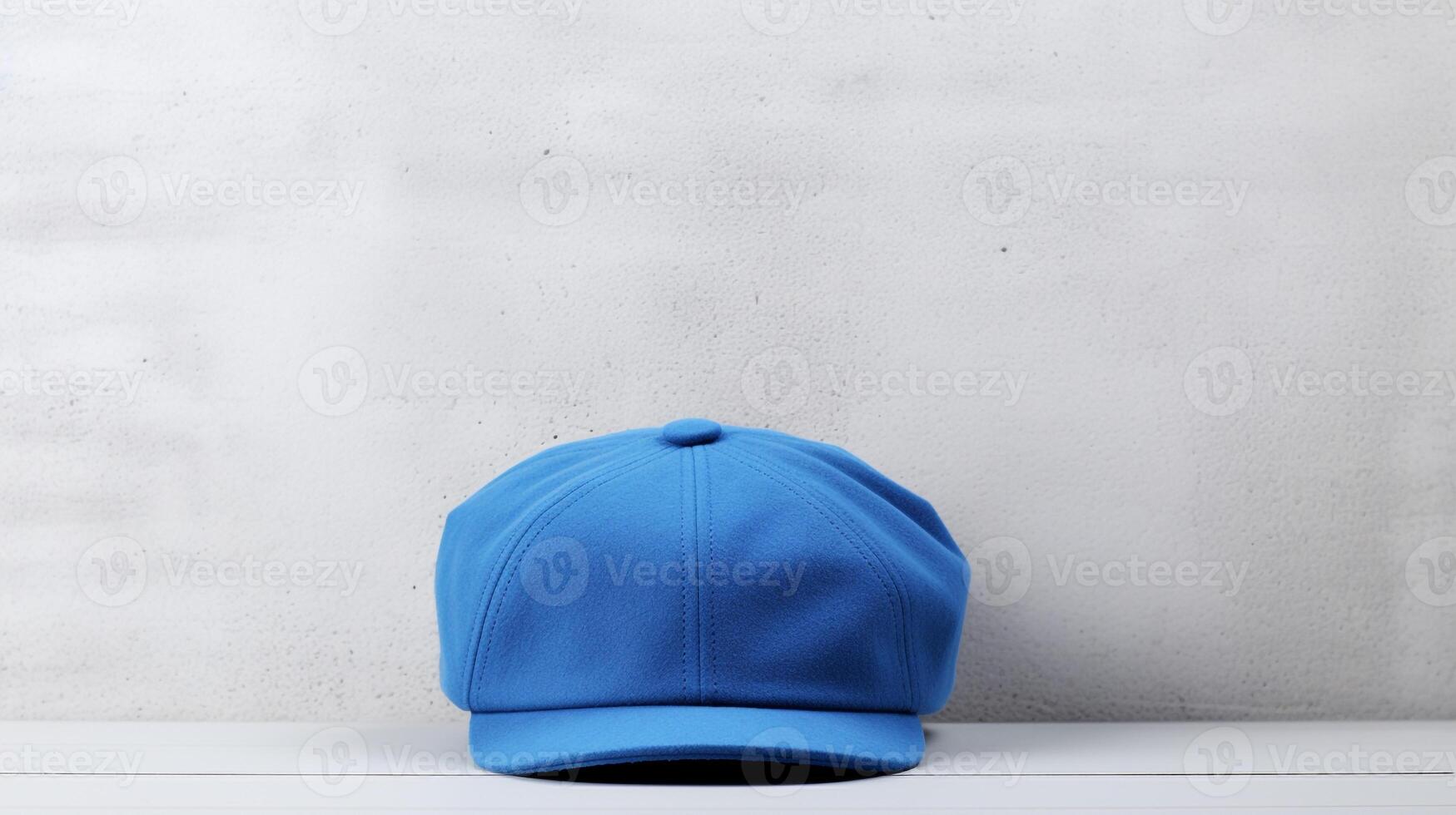 AI generated Photo of Blue Newsboy Cap isolated on white background. AI Generated