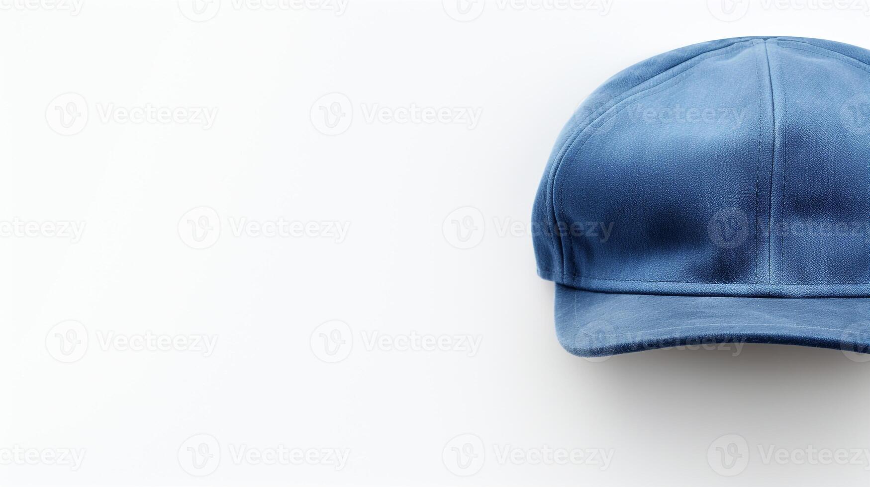 ai generado foto de azul plano gorra aislado en blanco antecedentes. ai generado