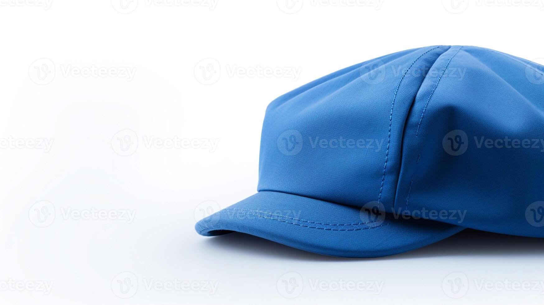 AI generated Photo of Blue Newsboy Cap isolated on white background. AI Generated