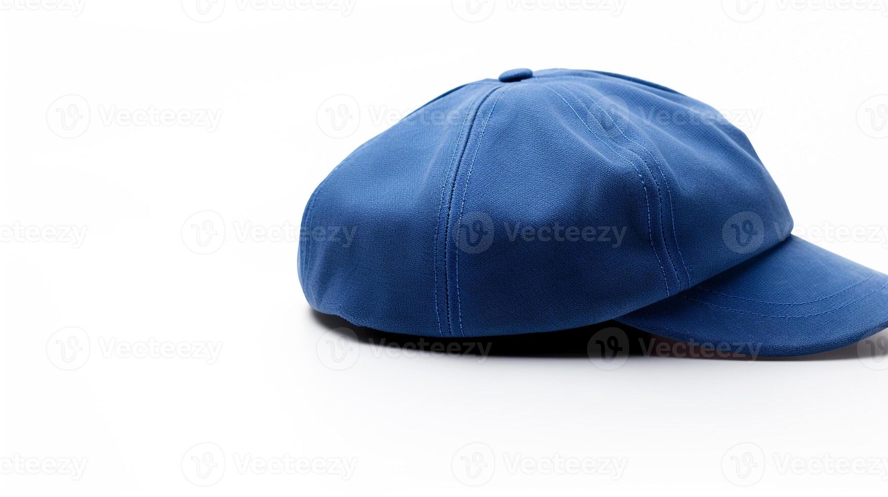 ai generado foto de azul vendedor de periódicos gorra aislado en blanco antecedentes. ai generado