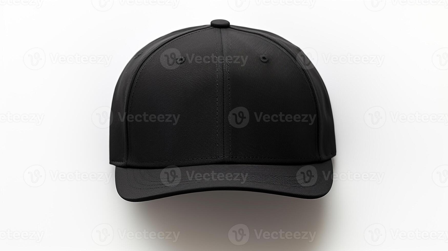 AI generated Photo of Black Visor cap isolated on white background. AI Generated