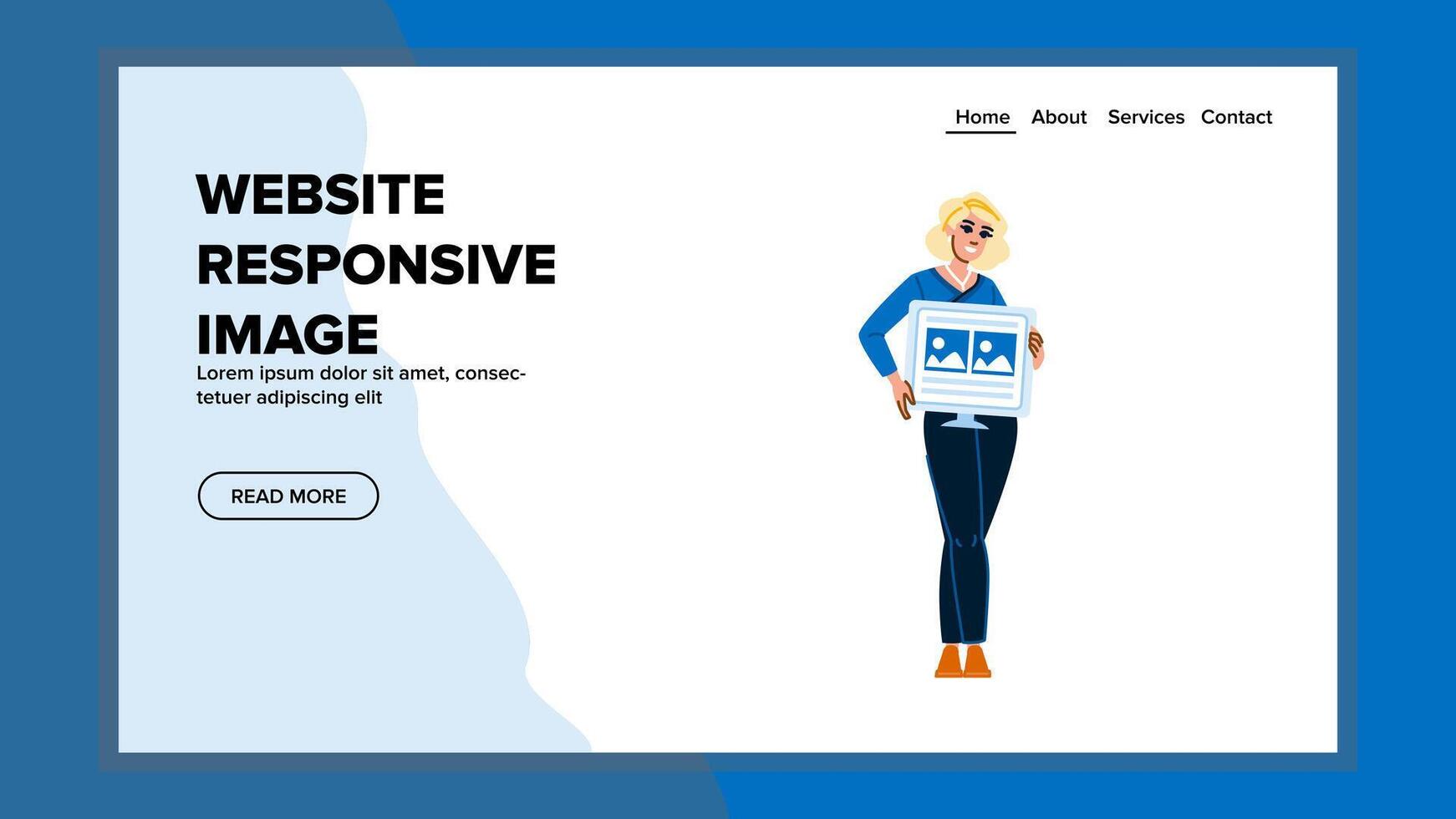 technology website responsive image vector