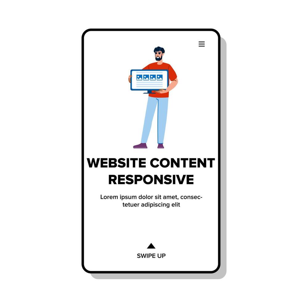 platform website content responsive vector