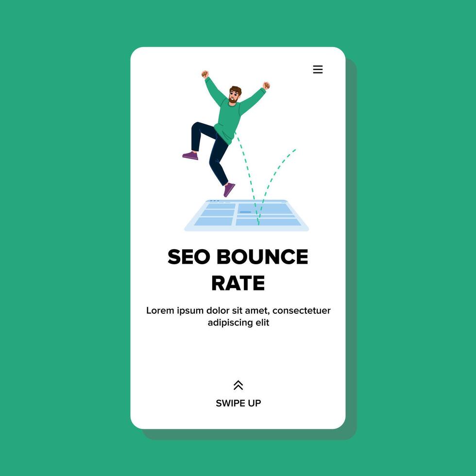 analytics seo bounce rate vector