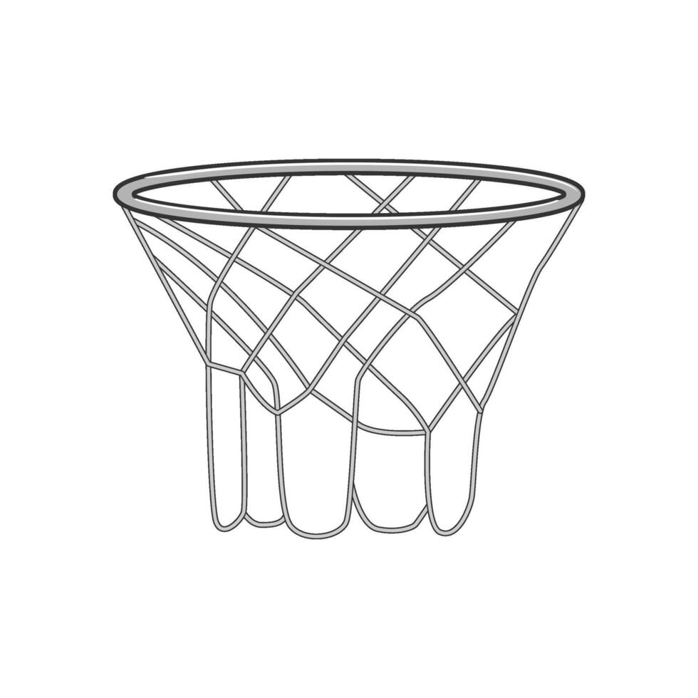 arena basketball hoop cartoon vector illustration