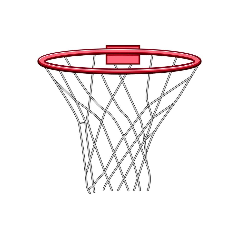 game basketball hoop cartoon vector illustration