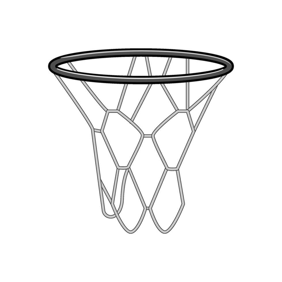 court basketball hoop cartoon vector illustration