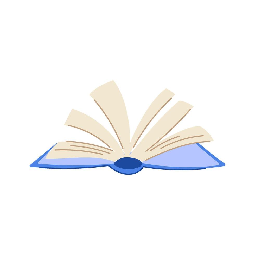 page book open cartoon vector illustration