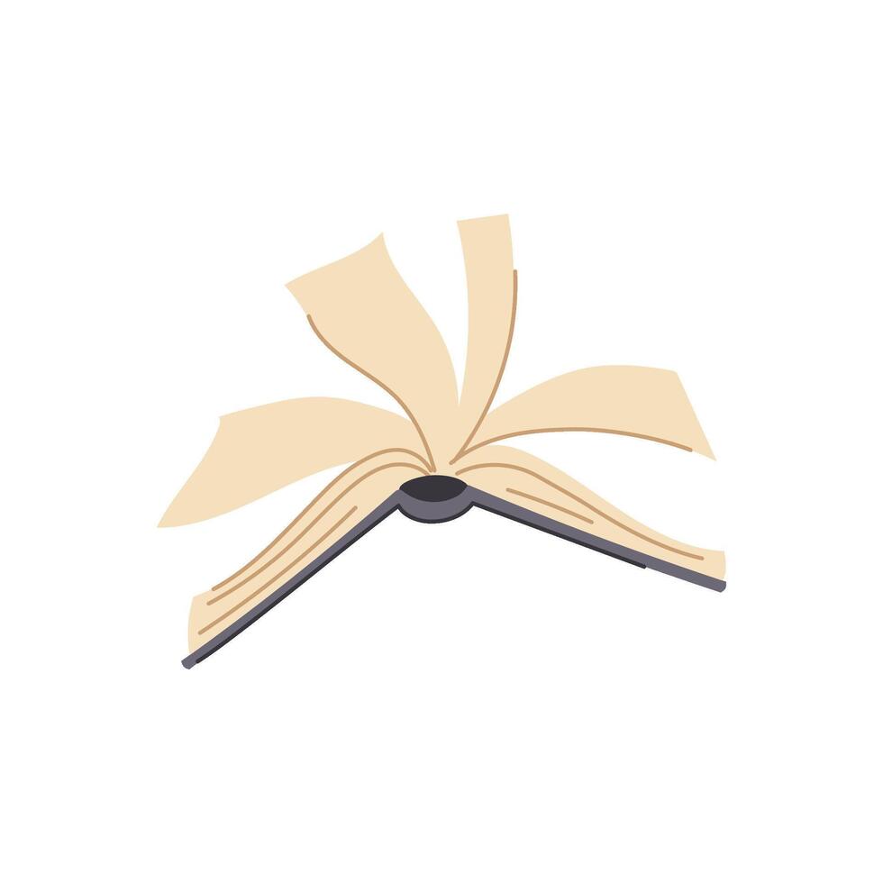 object book open cartoon vector illustration