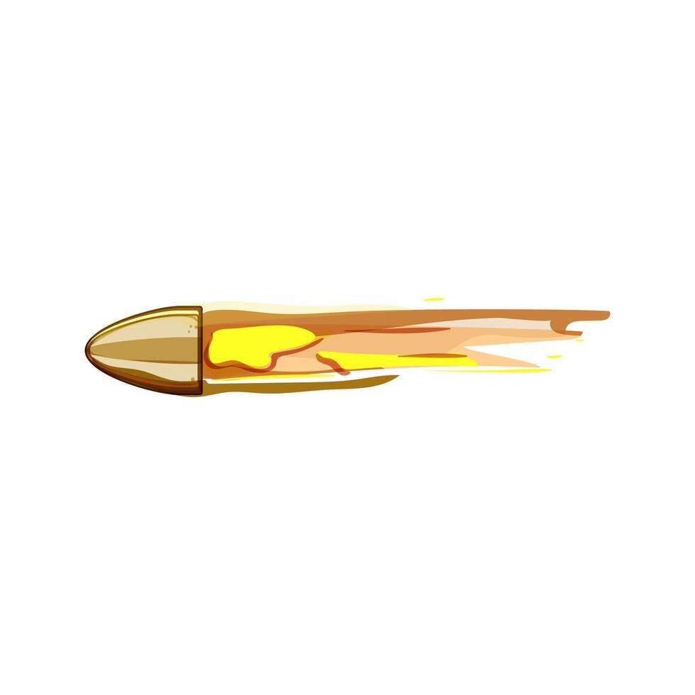 effect bullet flying cartoon vector illustration