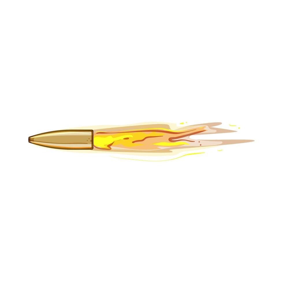 flash bullet flying cartoon vector illustration