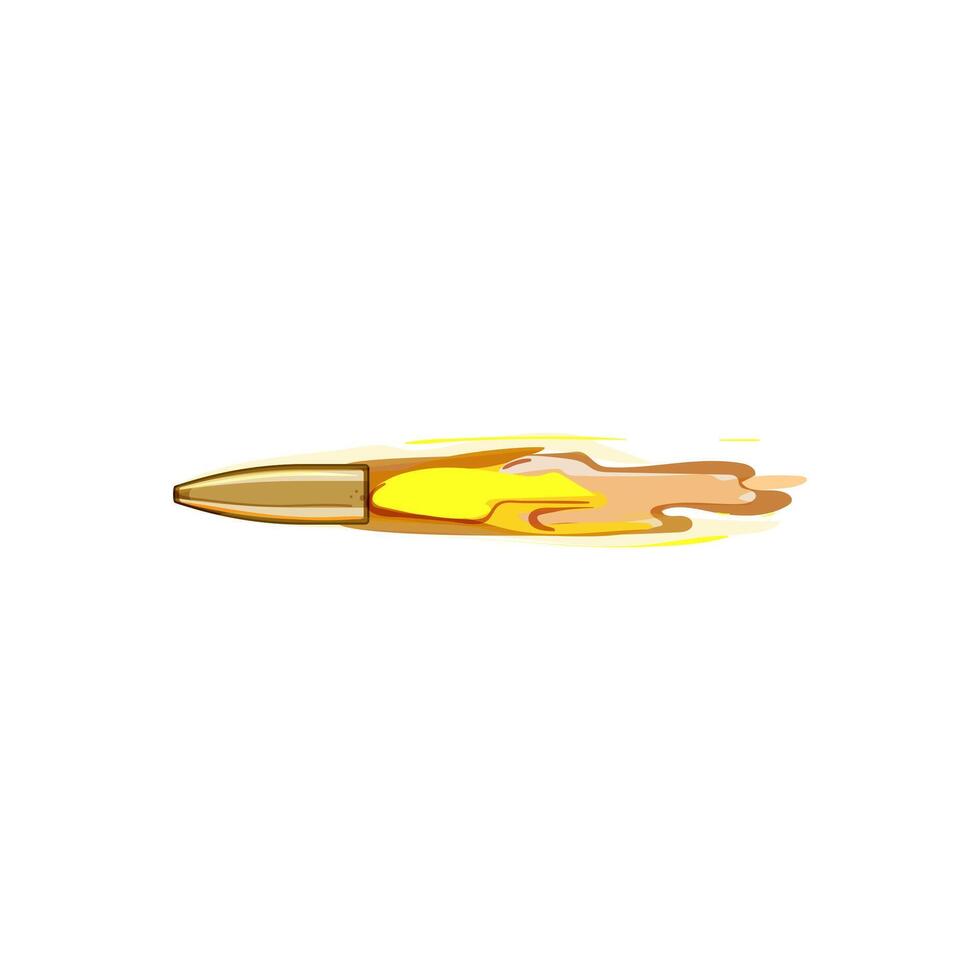 fast bullet flying cartoon vector illustration