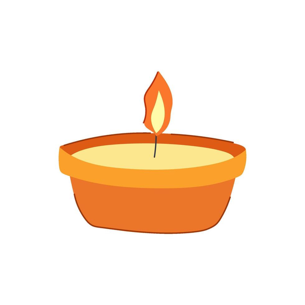 border diwali lamp cartoon vector illustration