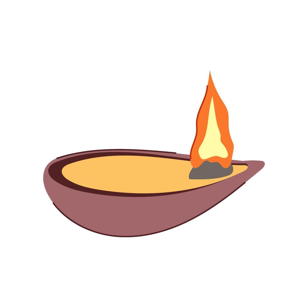 light diwali lamp cartoon vector illustration