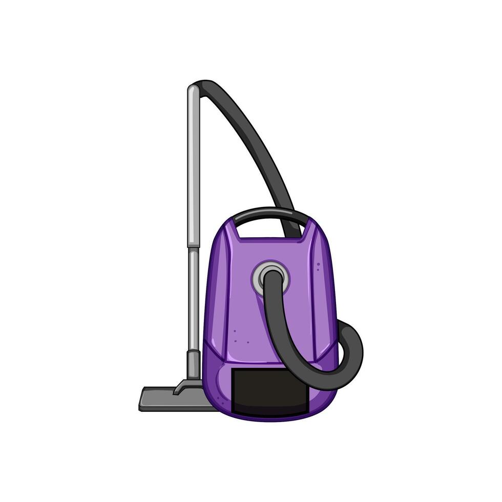 cleaner electric broom cartoon vector illustration