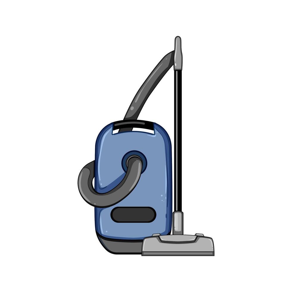 housework electric broom cartoon vector illustration