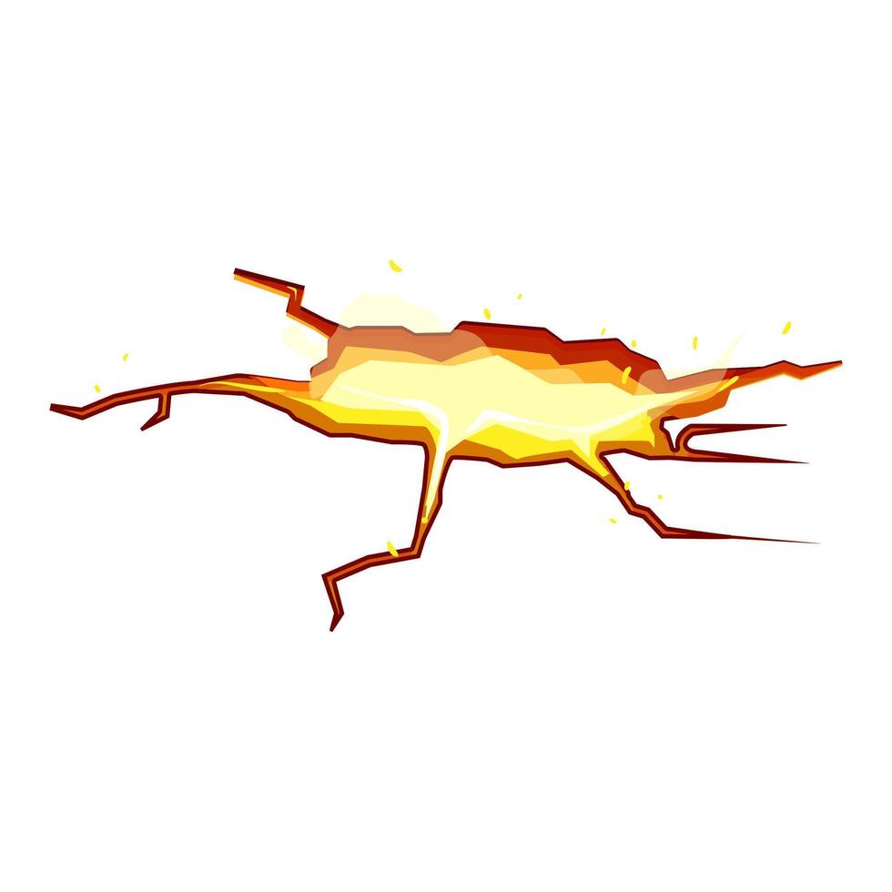 split ground crack cartoon vector illustration
