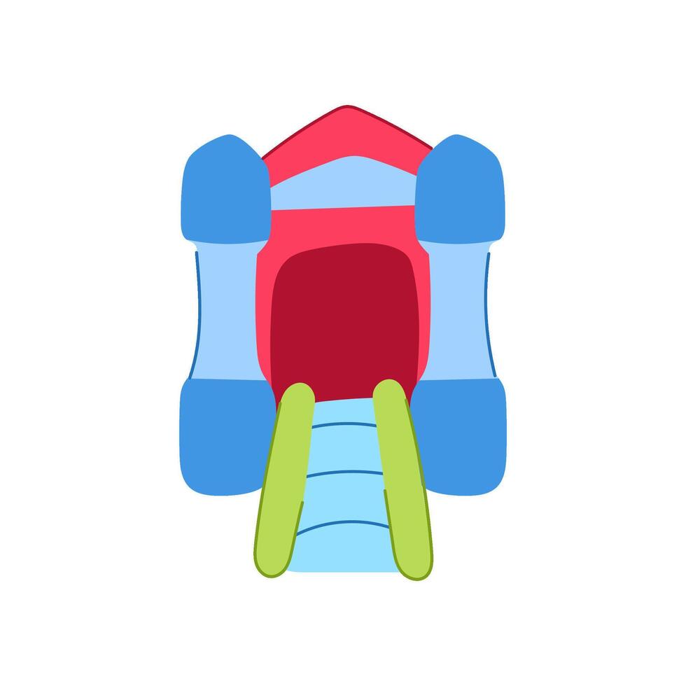 inflate inflatable castle cartoon vector illustration