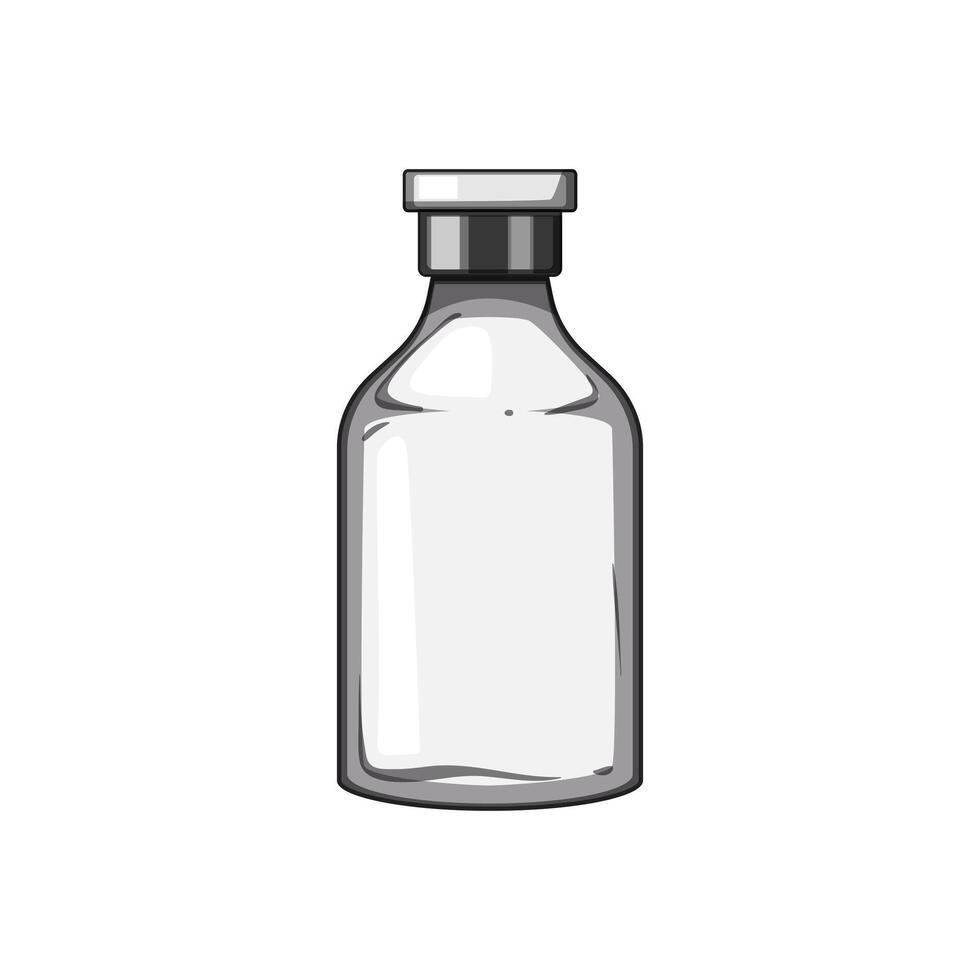 bottle medical ampule cartoon vector illustration