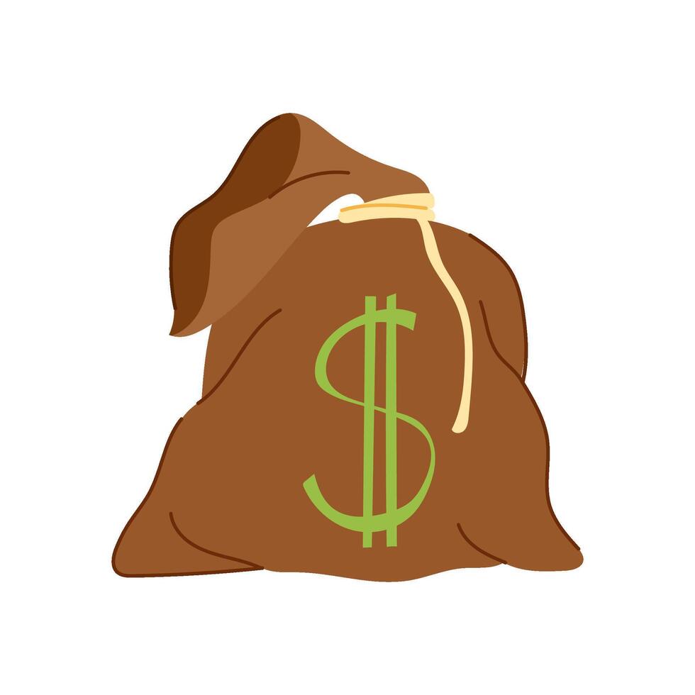 save money bag cartoon vector illustration