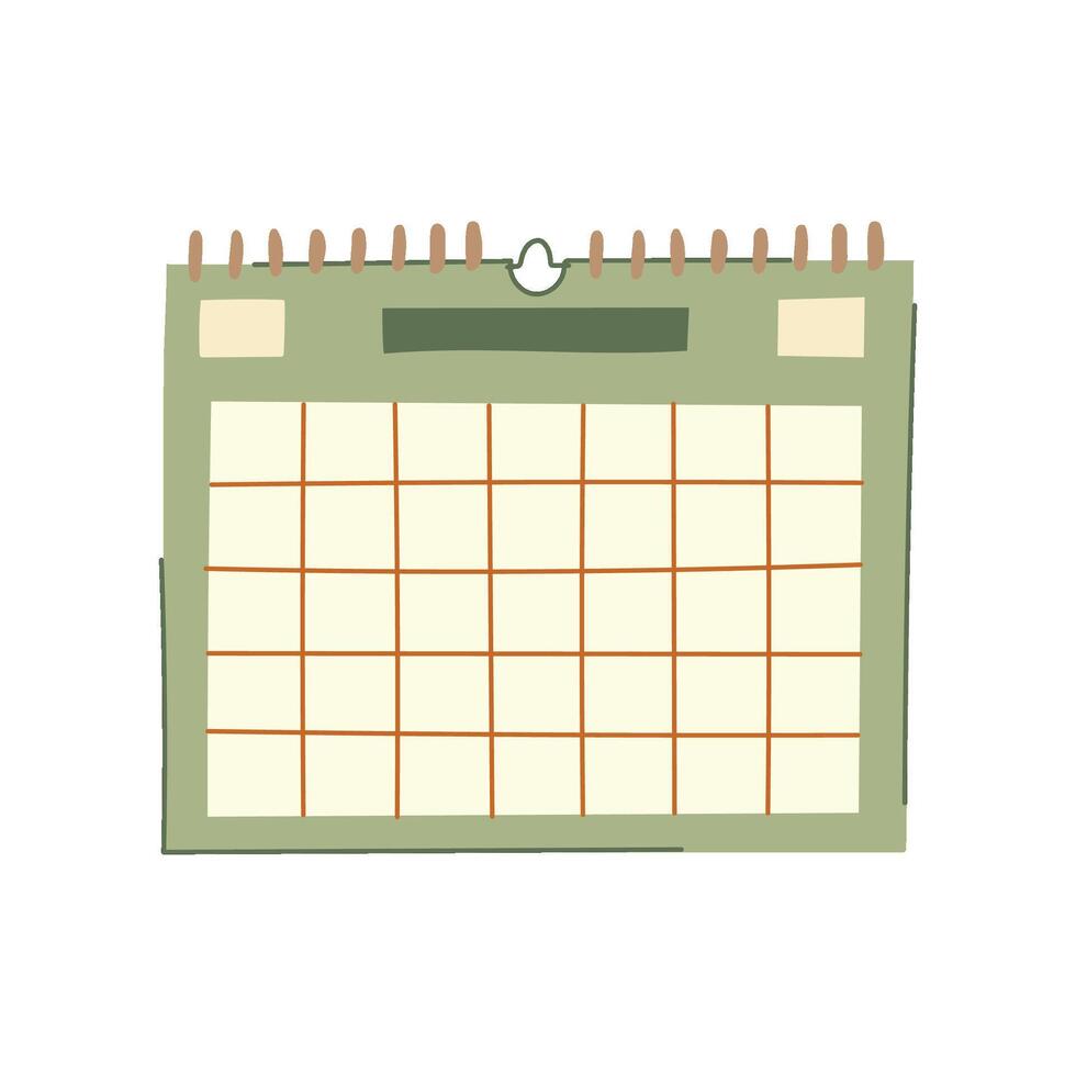 schedule office calendar cartoon vector illustration