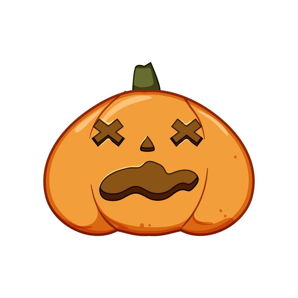 bruja calabaza Víspera de Todos los Santos personaje dibujos animados vector ilustración