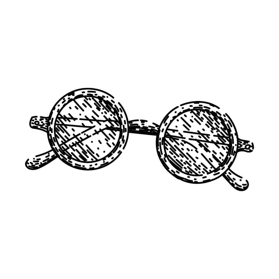 glasses reading sketch hand drawn vector