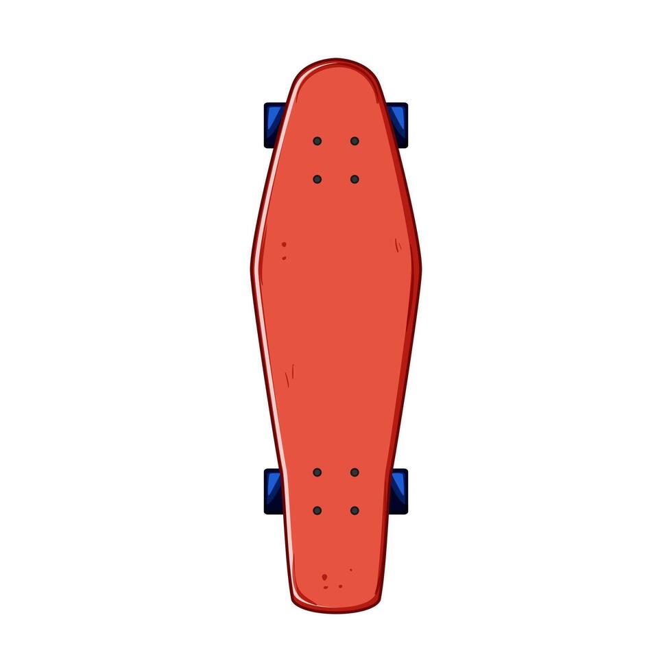 retro patinar tablero dibujos animados vector ilustración