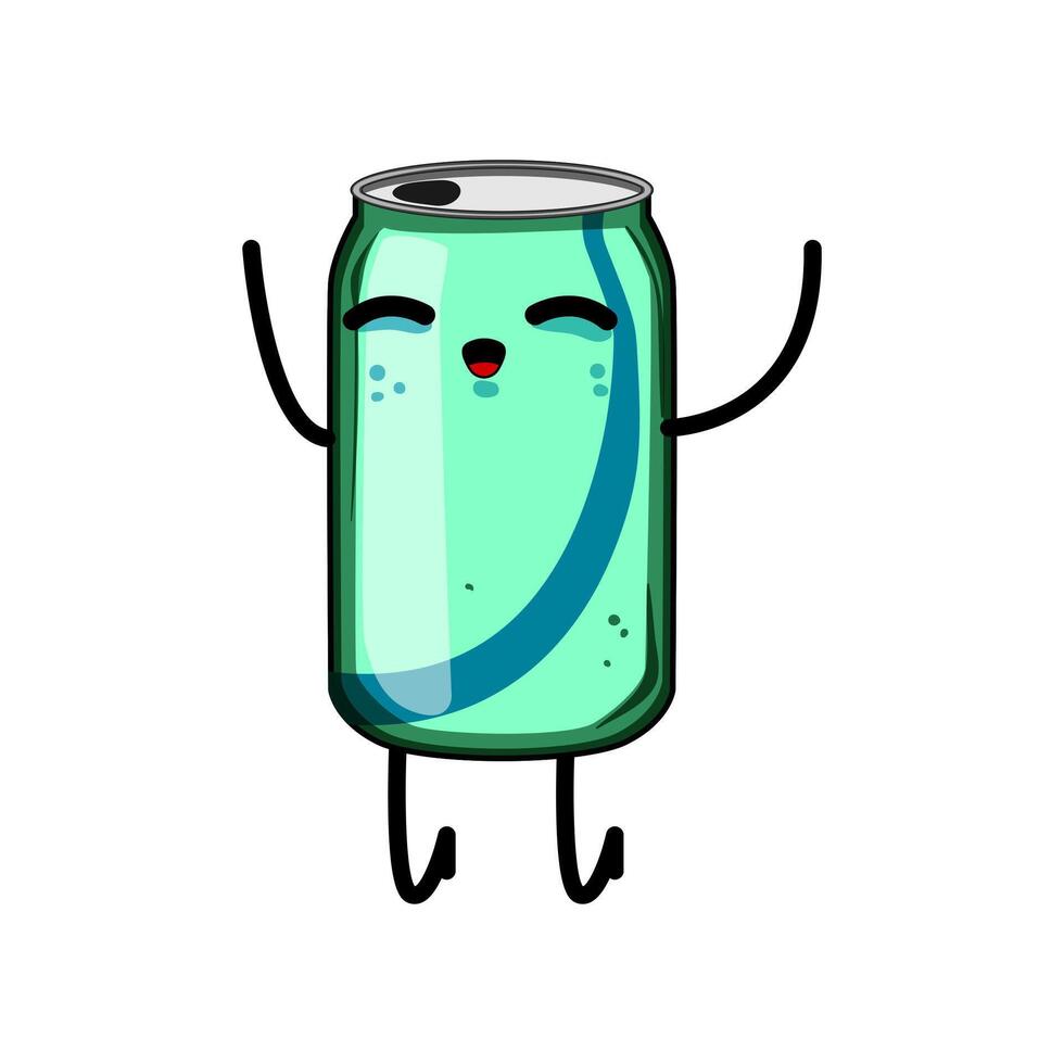 coffee soda can character cartoon vector illustration