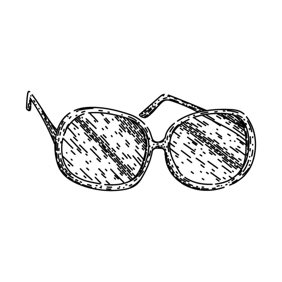 gafas de sol Gafas de sol hembra Clásico bosquejo mano dibujado vector