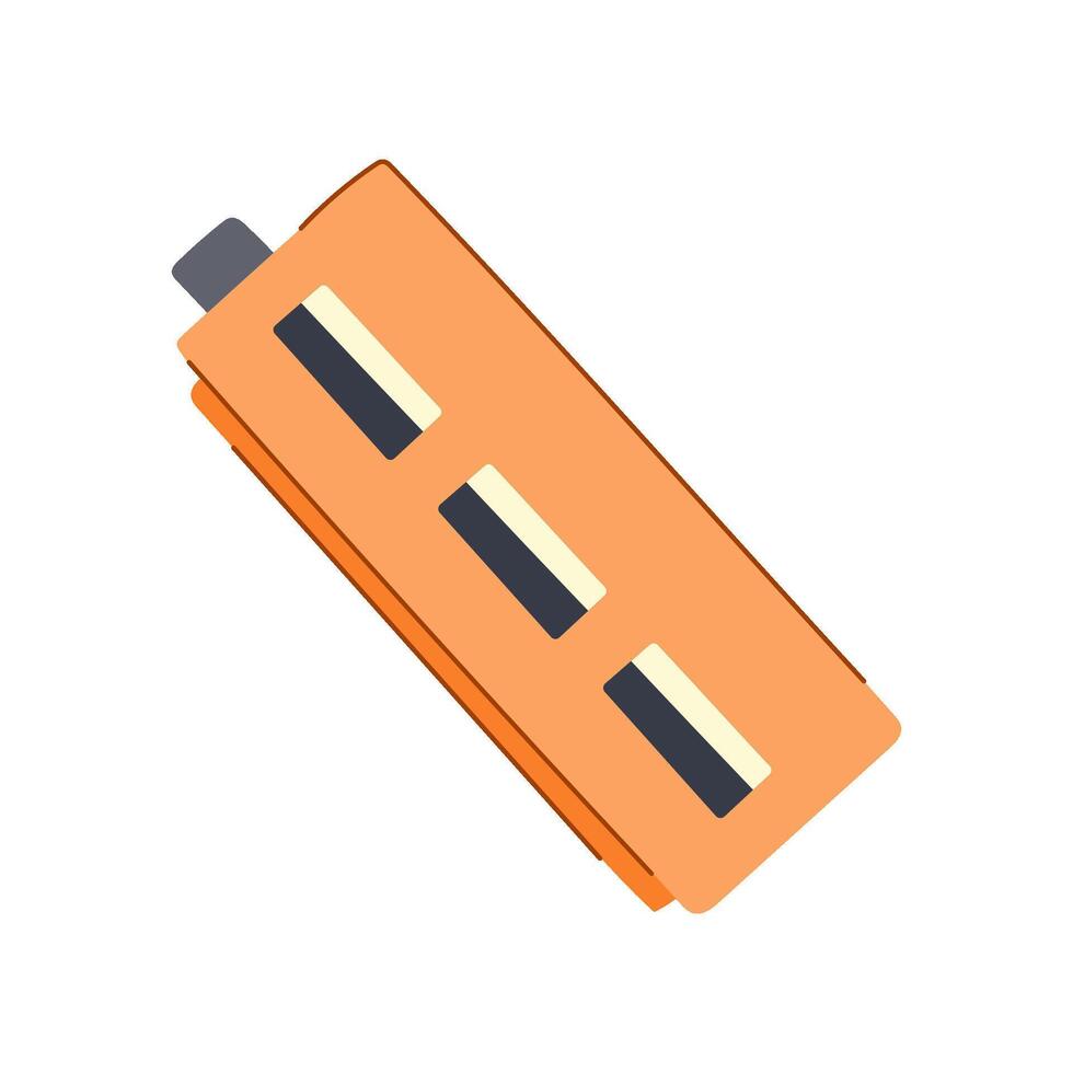 computadora USB cubo dibujos animados vector ilustración