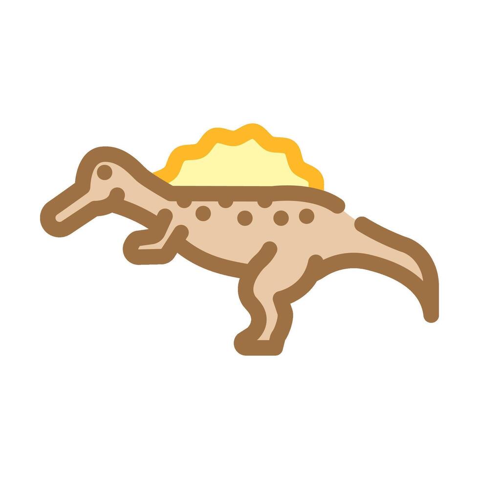 Spinosaurus dinosaurio animal color icono vector ilustración