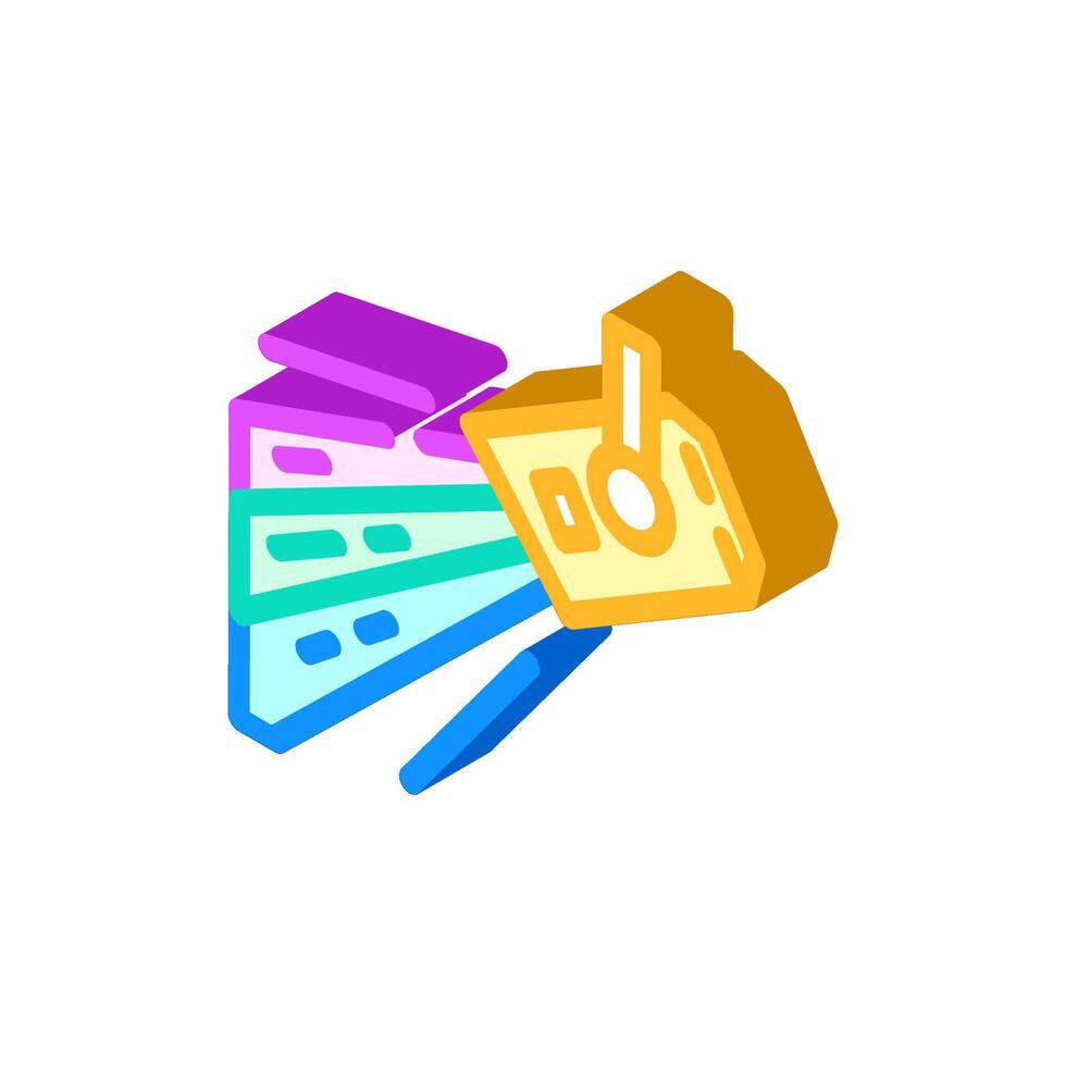 pop disco party isometric icon vector illustration