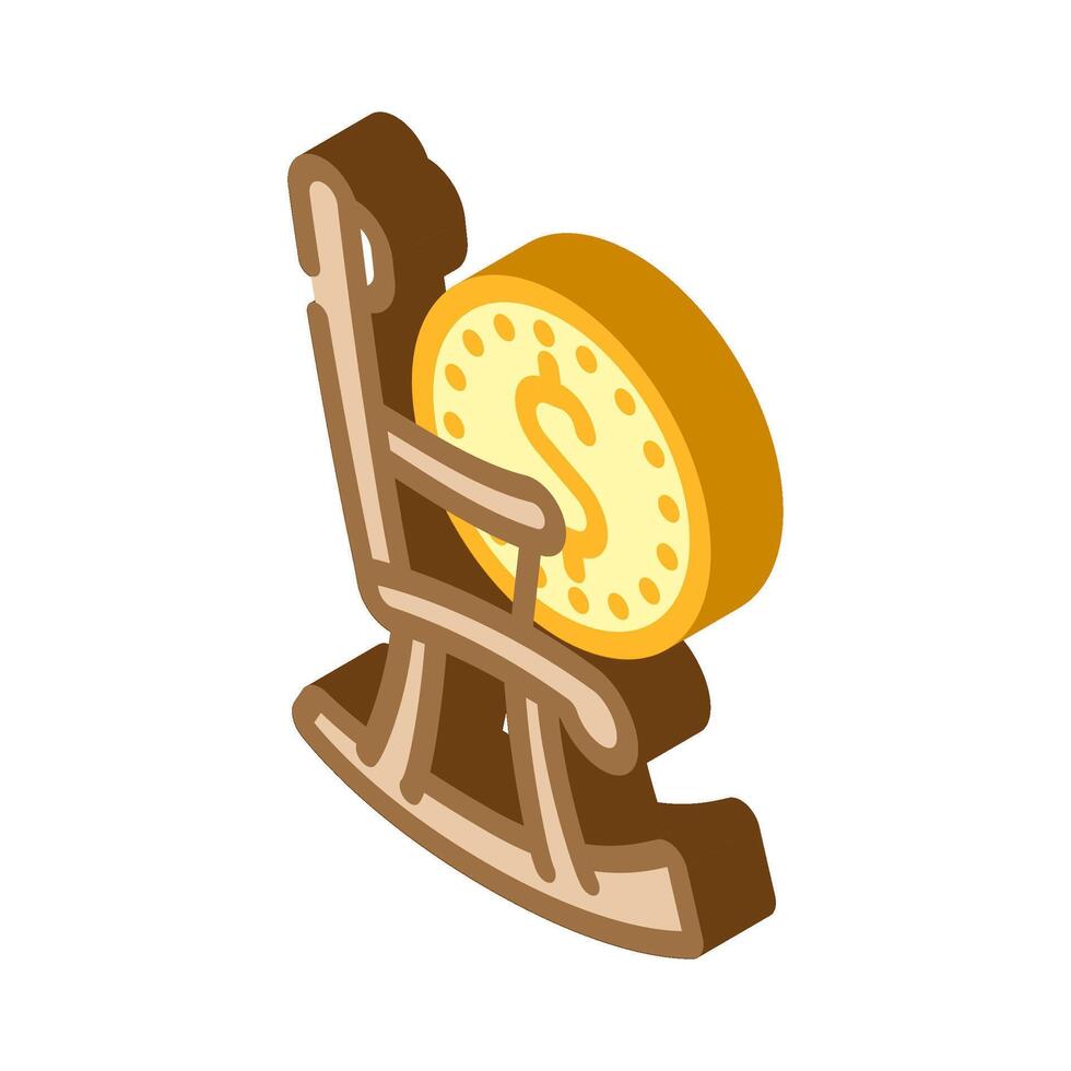 retirement planning financial advisor isometric icon vector illustration
