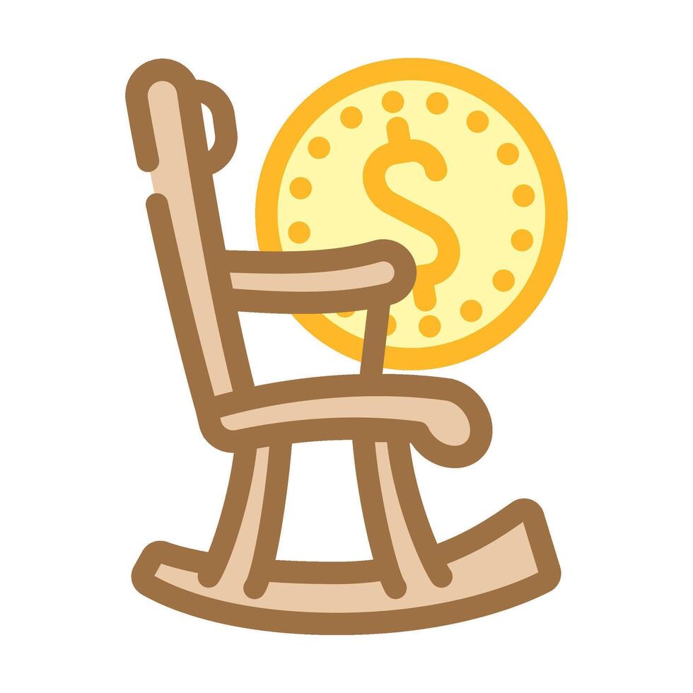 retirement planning financial advisor color icon vector illustration