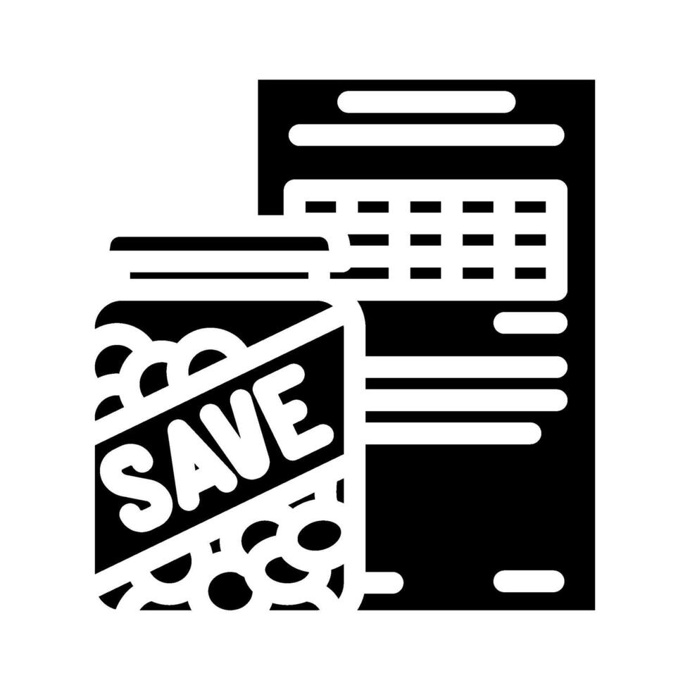 savings account financial advisor glyph icon vector illustration