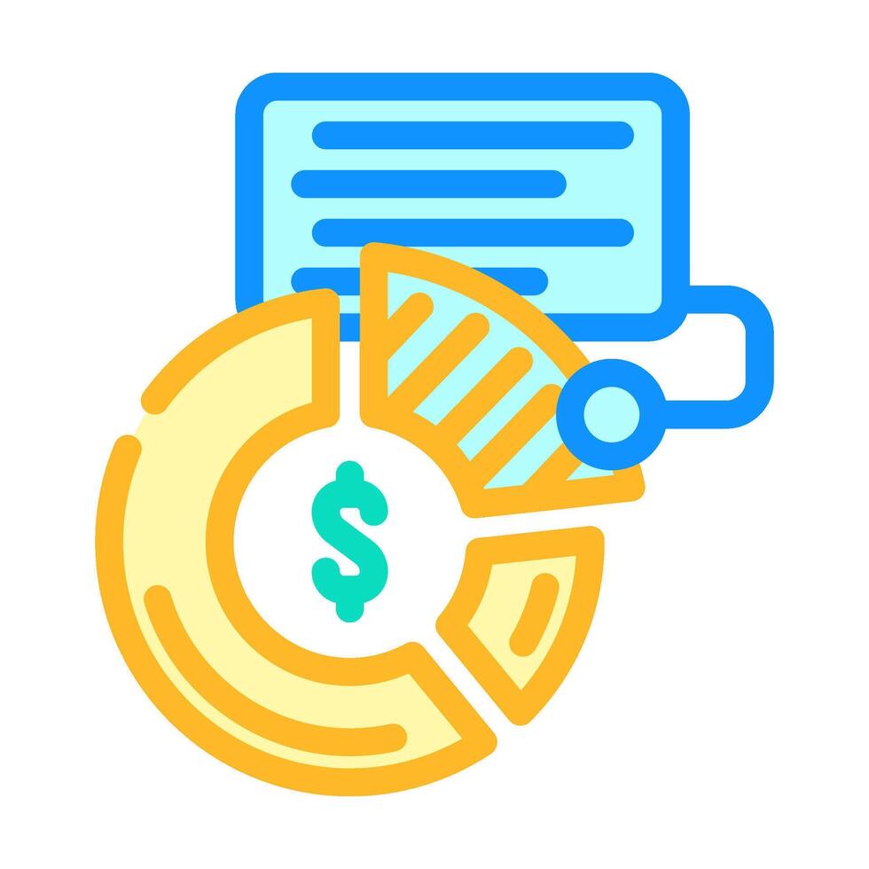 investment portfolio financial advisor color icon vector illustration