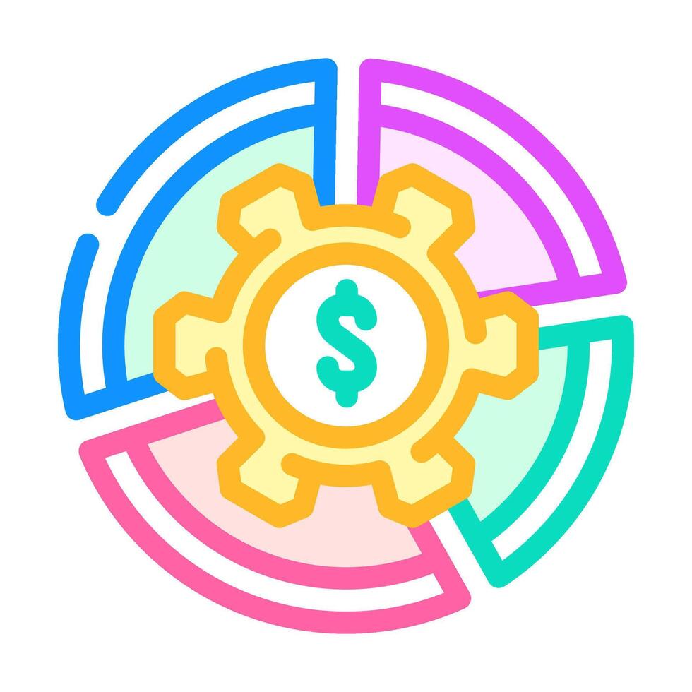 wealth management financial advisor color icon vector illustration