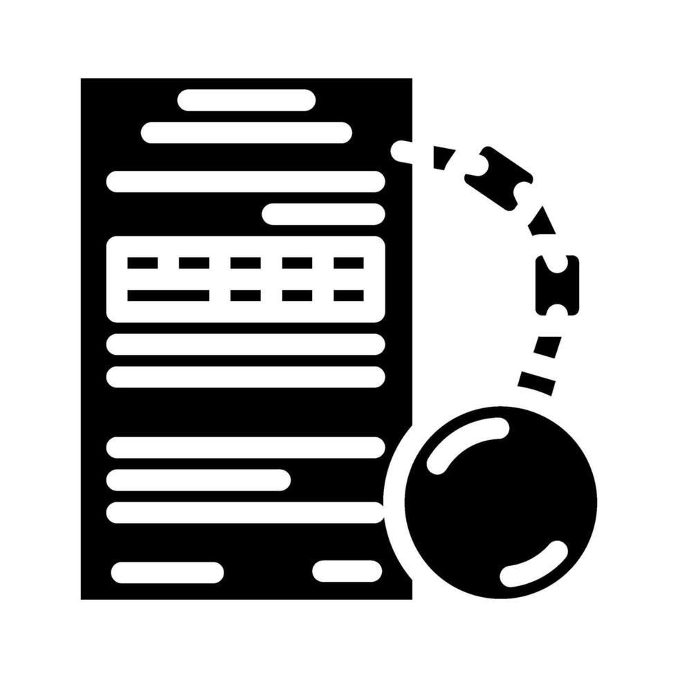 debt management financial advisor glyph icon vector illustration