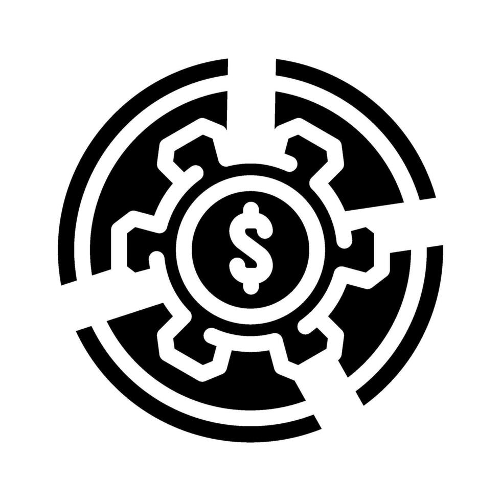 wealth management financial advisor glyph icon vector illustration