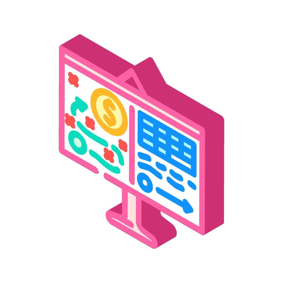 financial guidance isometric icon vector illustration