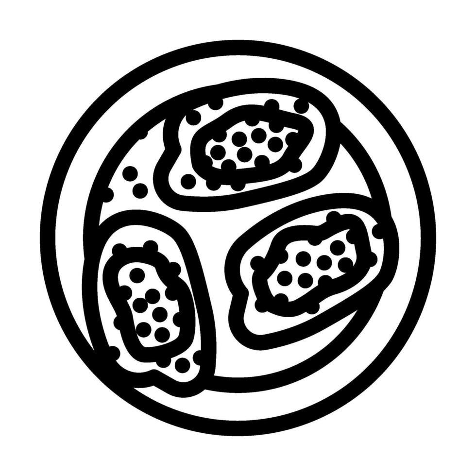 caviar delicacy sea cuisine line icon vector illustration