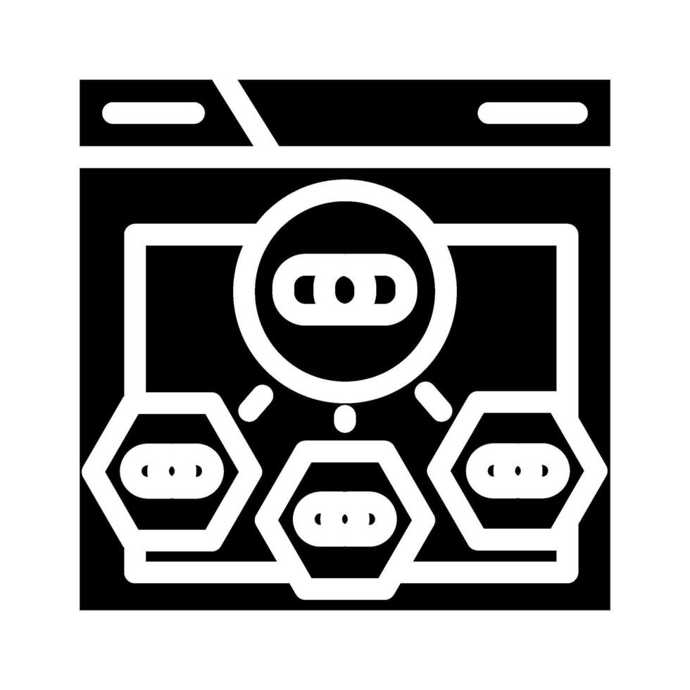 internal linking seo glyph icon vector illustration