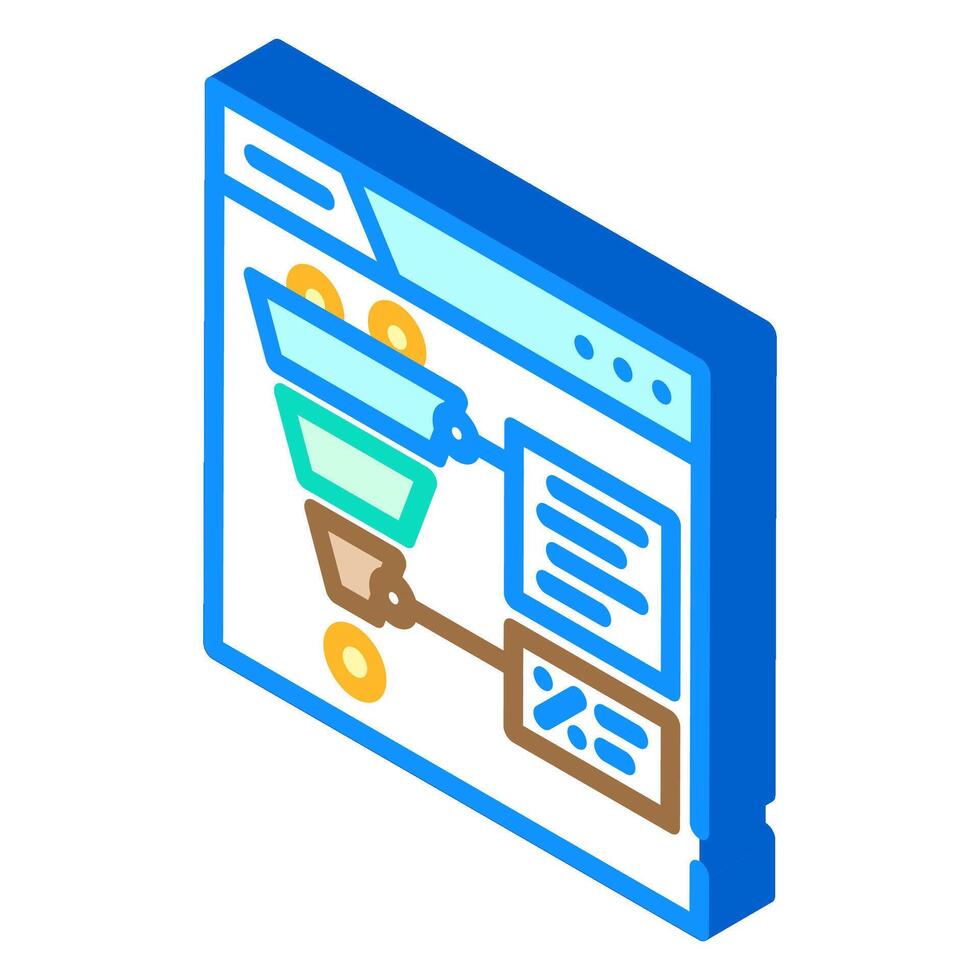 conversion rate seo isometric icon vector illustration