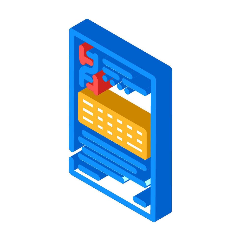 researching topics technical writer isometric icon vector illustration