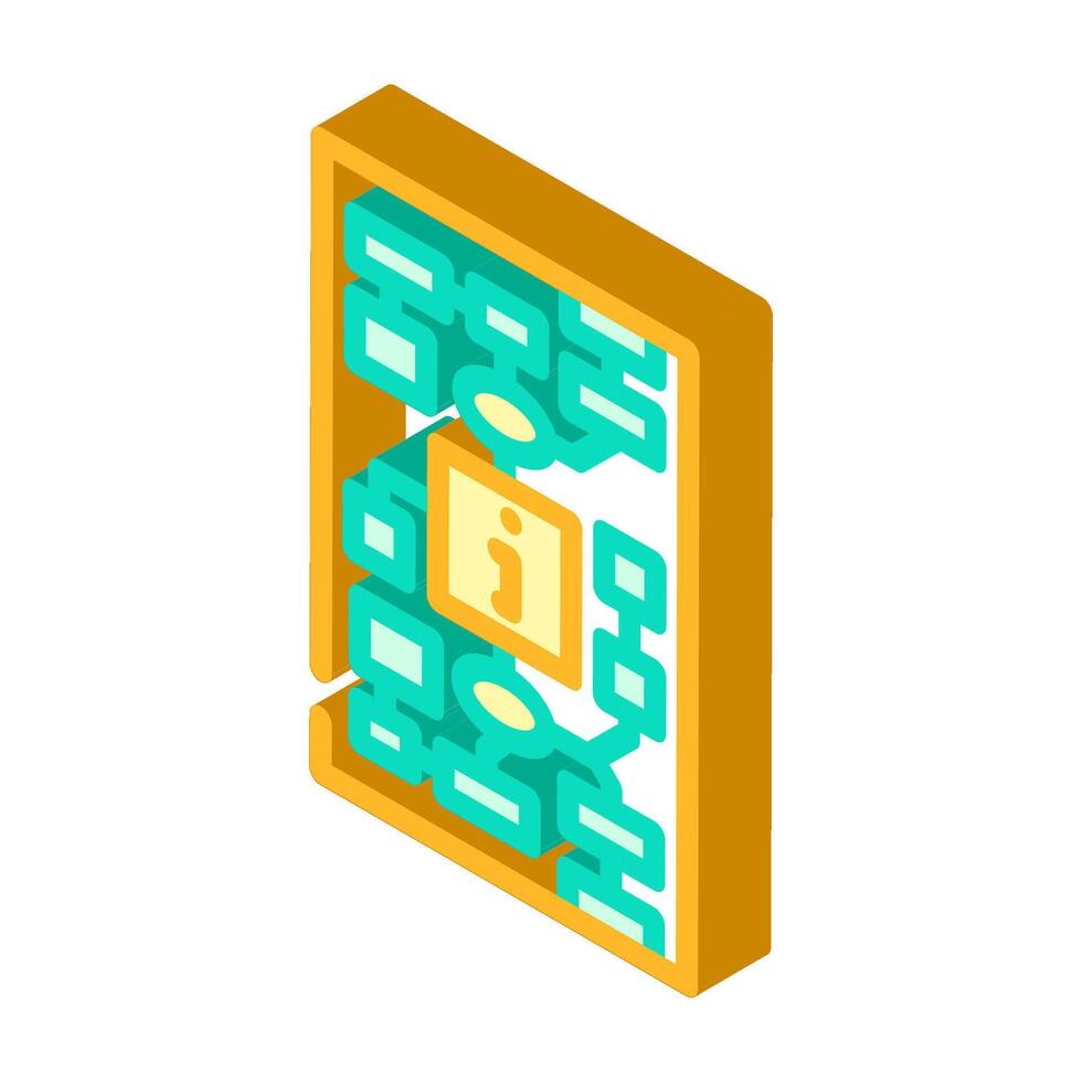 information mapping technical writer isometric icon vector illustration